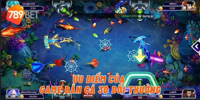 Ưu điểm của game bắn cá 3D đổi thưởng